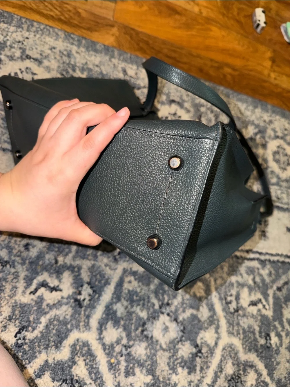 EUC COACH Charlie Carryall Crossbody Dark Green Larger Than 28 Size L: 14